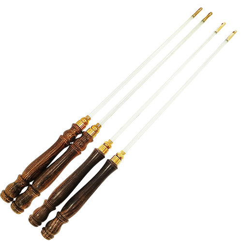 实木黄金檀45厘米空竹杆葫芦铜箍