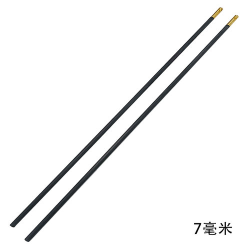 七毫米斜孔铜头实心碳素杆空竹杆