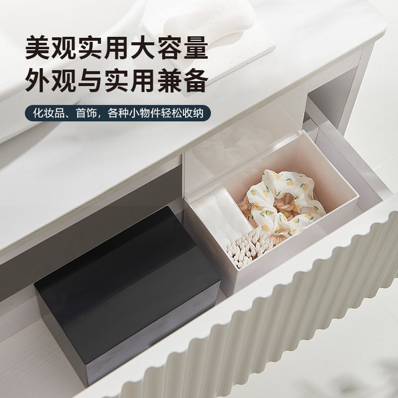 创意棉棒化妆棉收纳盒分格翻盖棉签盒梳妆台化妆品抽屉桌面收纳盒,收纳整理,桌面收纳盒,淘宝优惠券,粉丝福利购,淘宝优惠卷