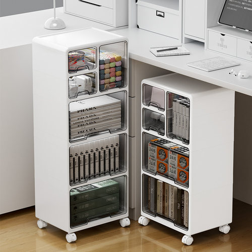 书本置物架可移动小推车收纳架