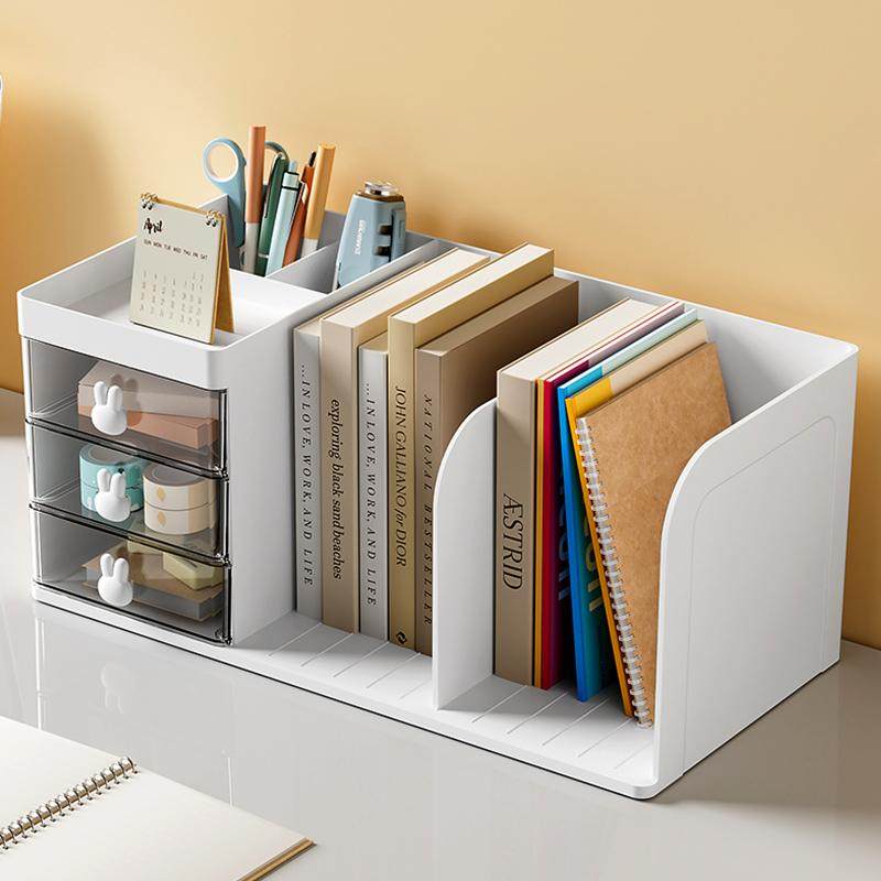 立式书本收纳盒分格多层抽屉