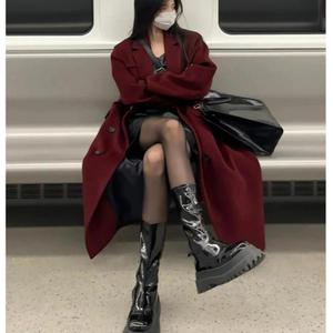 赫本风呢大衣2026秋冬新款毛呢外套高级感韩系中长款823-p100k168图片
