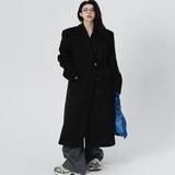 加厚黑毛呢外套女呢子2025秋冬新款高级感小个子赫本风39p95k158，女装毛呢外套，浙宝318