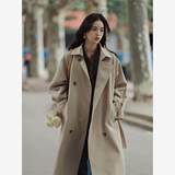 2026年流行中长款洋气英伦风衣外套春秋季宽松ins大衣18p95k178，女装风衣，浙宝318