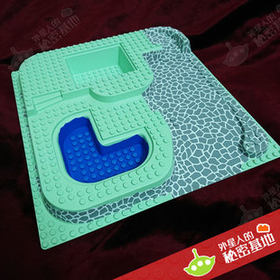 乐高LEGO 草地石砖路 别墅游泳池 绝版稀有零件 32x32 立体大底板