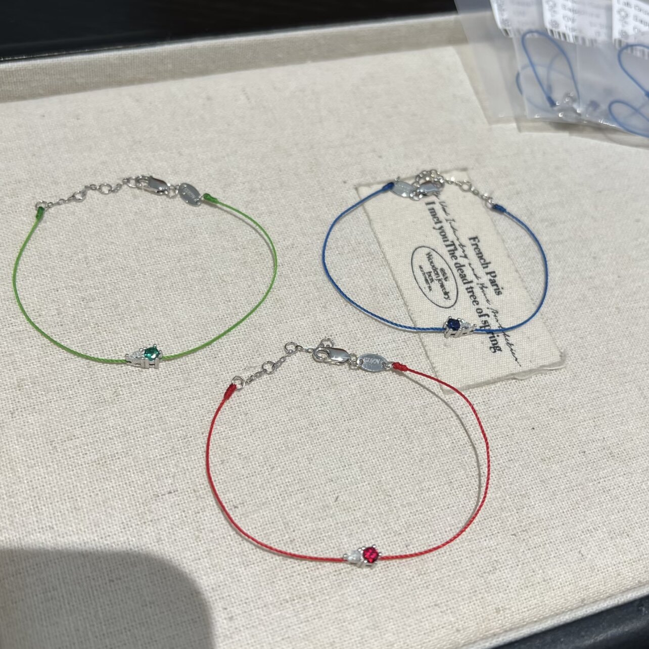新品！培育彩宝 莫桑钻925银手链