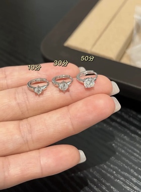 新品！10分、30分、50分莫桑钻单钻耳圈 S925银耳环耳扣