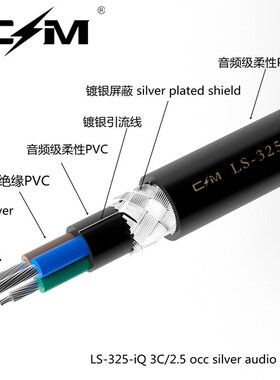 CMaudio LS-325-iQ OCC silver audio cab 单晶银电源线