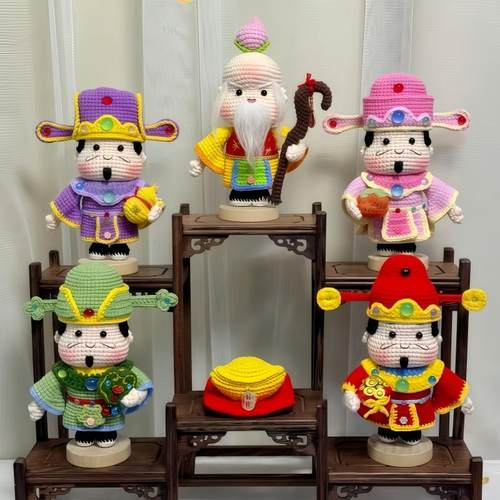 魔法线团财神爷编织材料包送底座