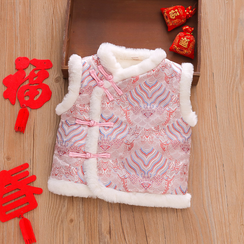 过年背心男童婴儿唐装女童汉服