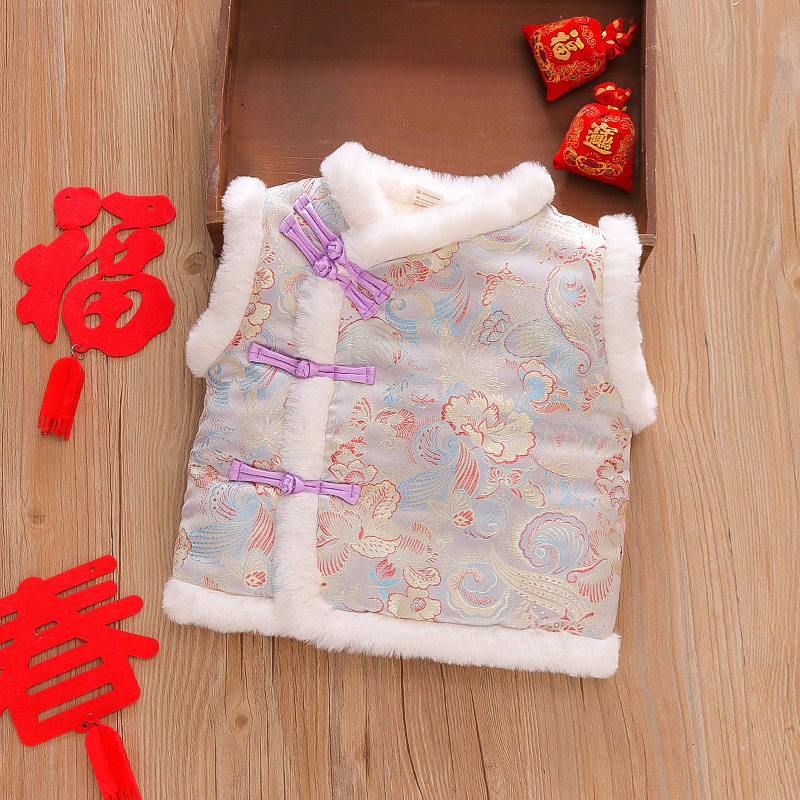 汉服过年背心唐装婴儿女童格格