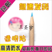 幼儿园名帖宝宝名签卡通文具防水姓名贴贴纸 不干胶入园名字贴纸