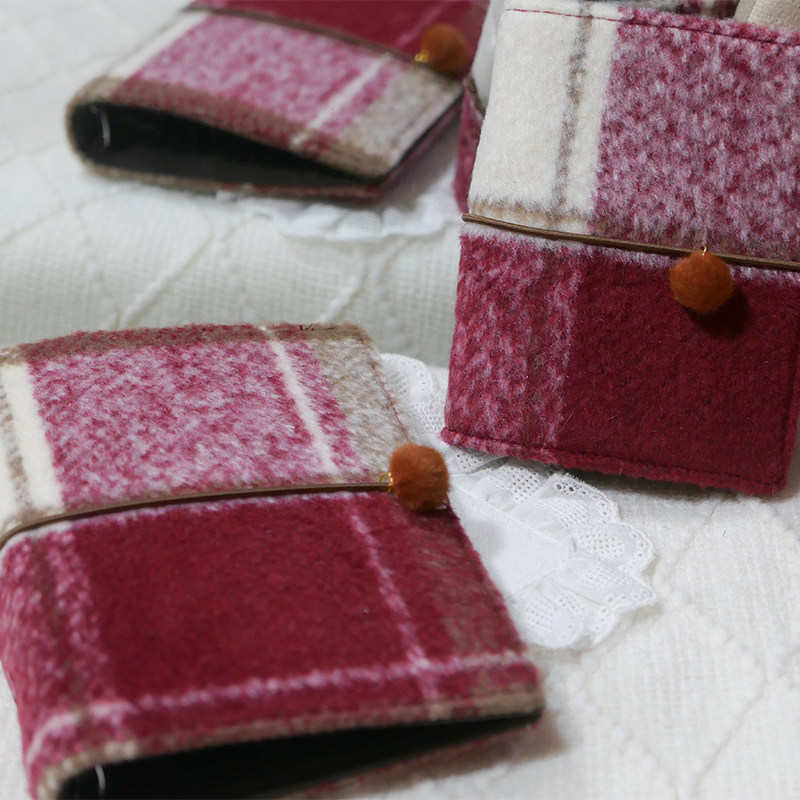 躲在耳里|限量毛呢活页|红色格纹经典复古新年氛围重工手帐本m5a7,文具电教/文化用品/商务用品,手帐/日程本/计划本,淘宝优惠券,粉丝福利购,淘宝优惠卷