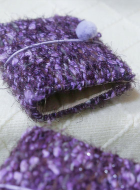 躲在耳里|手工毛线|毛绒绒紫色氛围感复古精致氛围活页手帐本m5a7