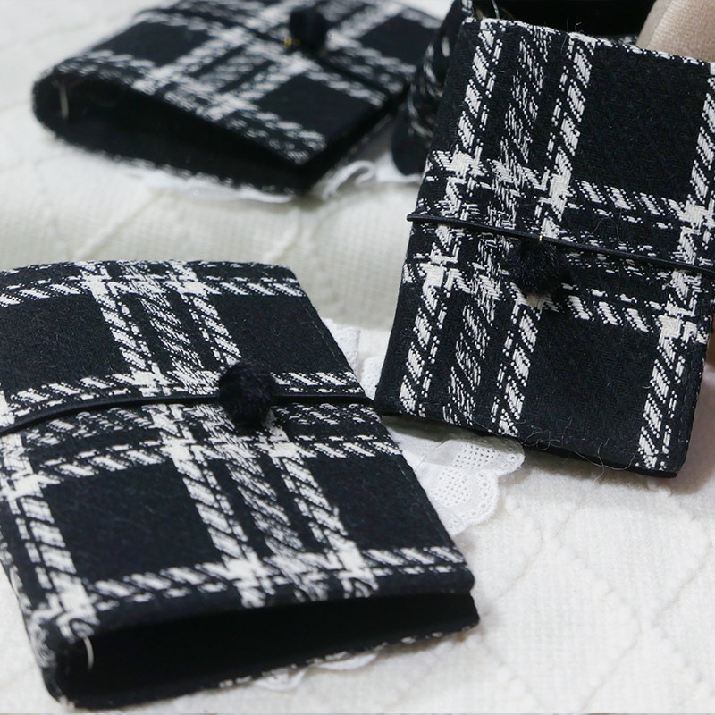 躲在耳里|限量毛呢活页|经典黑白格纹精致复古氛围重工手帐本m5a7,文具电教/文化用品/商务用品,手帐/日程本/计划本,淘宝优惠券,粉丝福利购,淘宝优惠卷