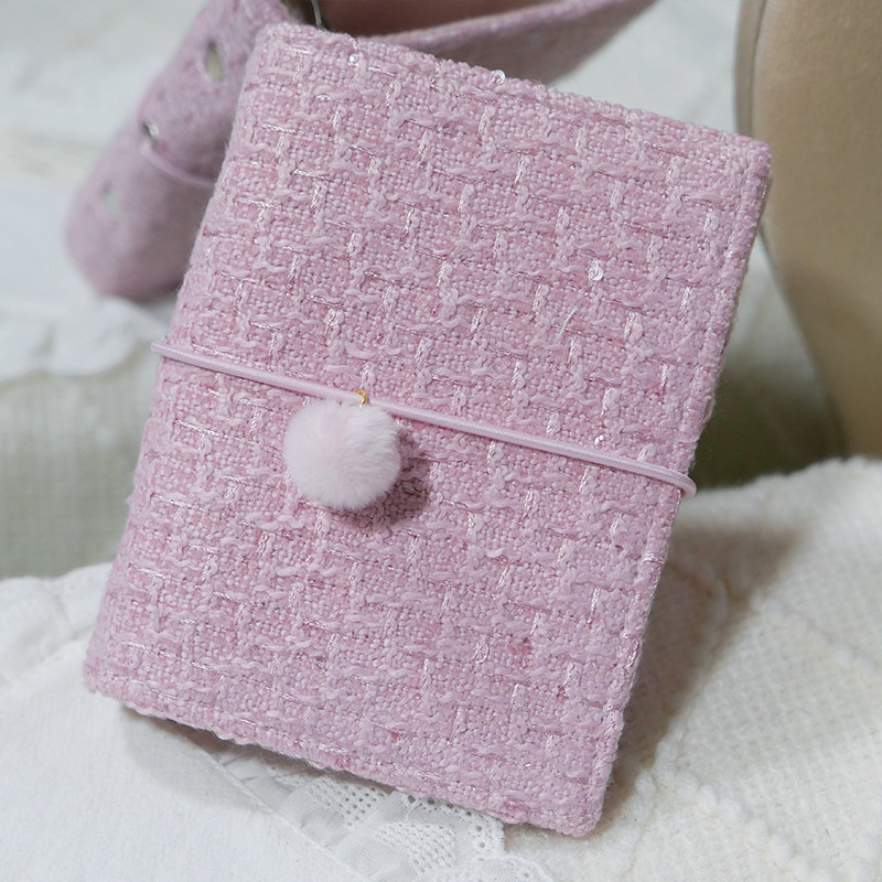 躲在耳里|限量毛呢活页|小香风甜美糖果色粉色氛围重工手帐本m5a7,文具电教/文化用品/商务用品,手帐/日程本/计划本,淘宝优惠券,粉丝福利购,淘宝优惠卷