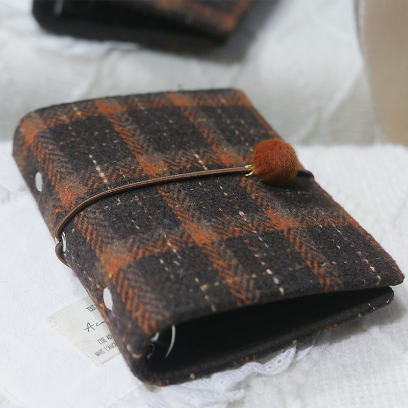 躲在耳里|限量毛呢活页|经典复古高级格纹氛围重工手帐本m5a7,文具电教/文化用品/商务用品,手帐/日程本/计划本,淘宝优惠券,粉丝福利购,淘宝优惠卷