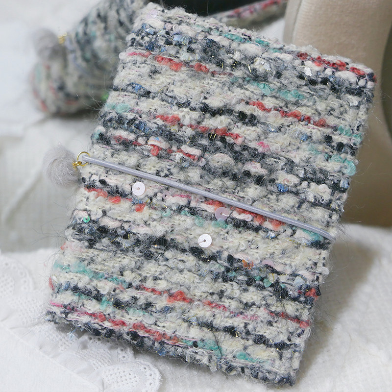 躲在耳里|限量毛呢活页|小香风亮片精致复古氛围重工手帐本m5a7,文具电教/文化用品/商务用品,手帐/日程本/计划本,淘宝优惠券,粉丝福利购,淘宝优惠卷