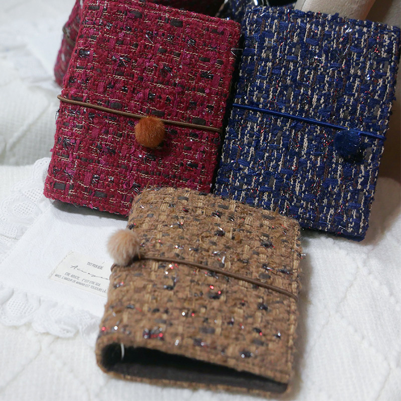 躲在耳里|限量毛呢活页|编织条纹感高级复古氛围重工手帐本m5a7,文具电教/文化用品/商务用品,手帐/日程本/计划本,淘宝优惠券,粉丝福利购,淘宝优惠卷