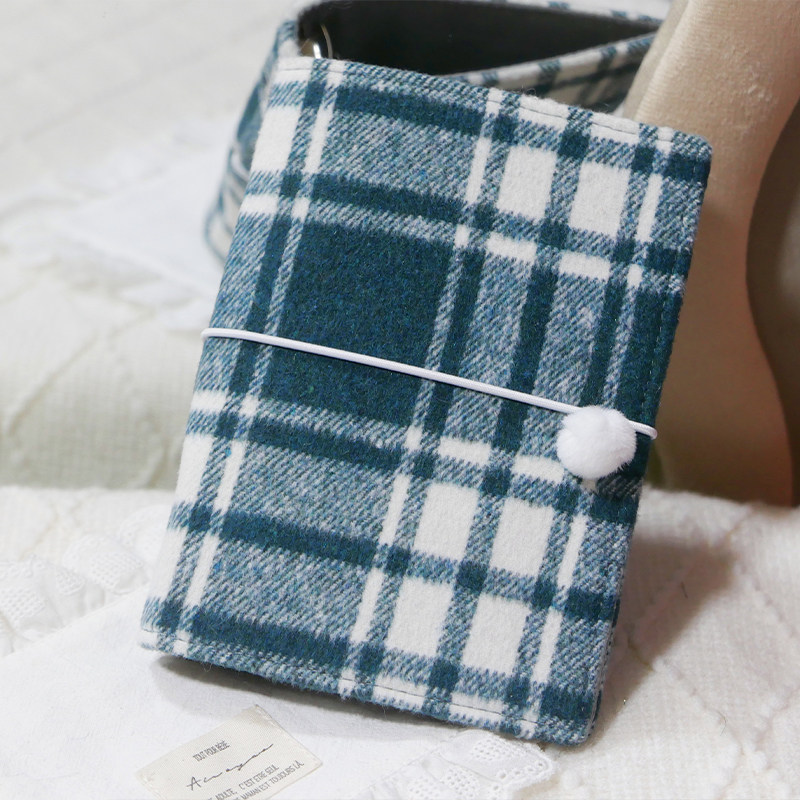 躲在耳里|限量毛呢活页|格纹复古绿色系精致氛围重工手帐本m5a7,文具电教/文化用品/商务用品,手帐/日程本/计划本,淘宝优惠券,粉丝福利购,淘宝优惠卷