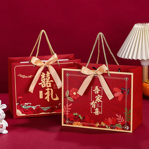 结婚专用喜糖袋子大号伴手礼袋