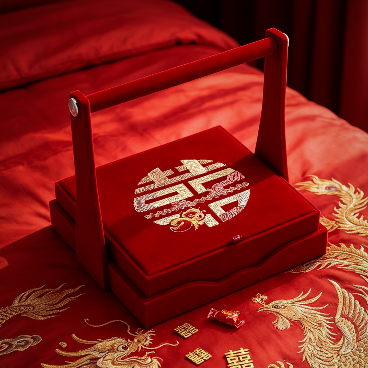 彩礼箱钱盒子订婚礼金盒聘礼2026