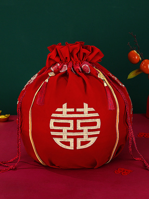 包袱皮结婚一对女方陪嫁套装喜盆红包裹布新娘嫁妆婚庆用品大全