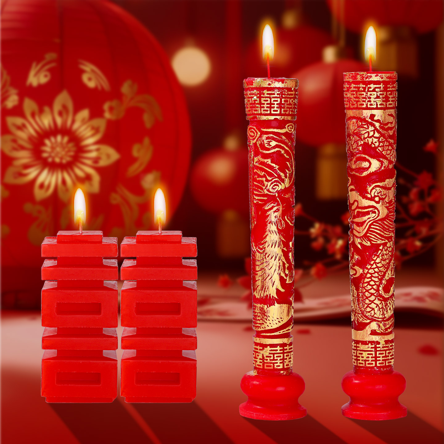 结婚蜡烛婚礼专用红色龙凤烛一对