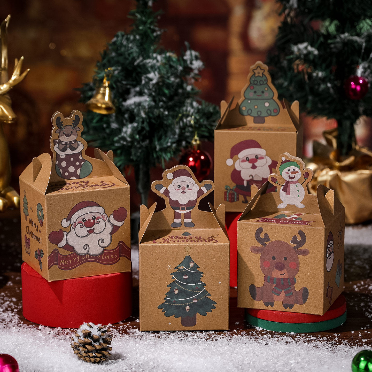 圣诞节平安果苹果包装盒