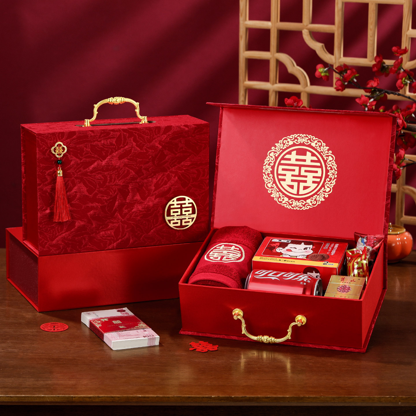 结婚新娘高档手提包创意伴手礼盒图片