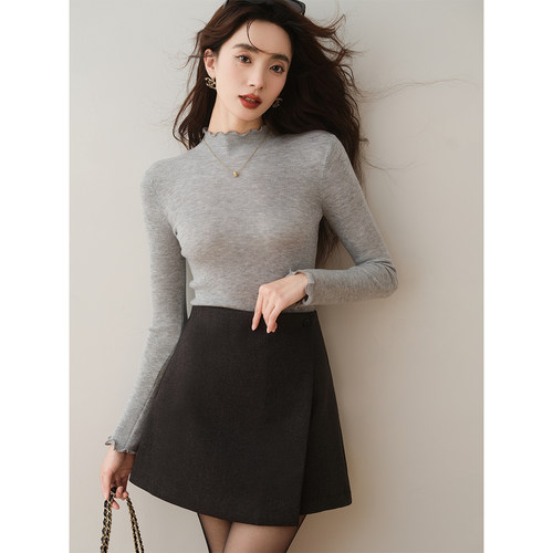 短裙A字百搭高腰半身裙纯色显瘦