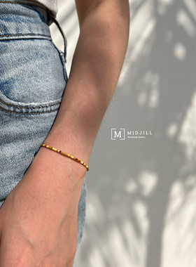 中性日本工艺玻璃珠大地色系手链