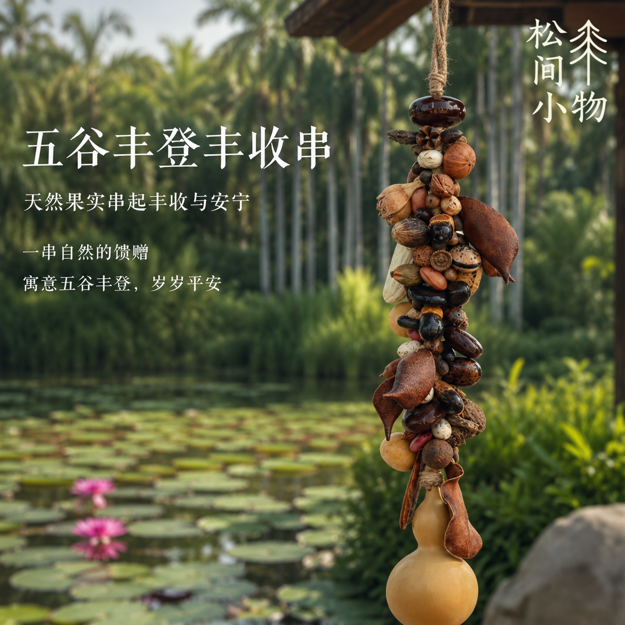 云南天然果壳葫芦挂件家居客厅玄关种子装饰平安福禄壁挂送礼手工