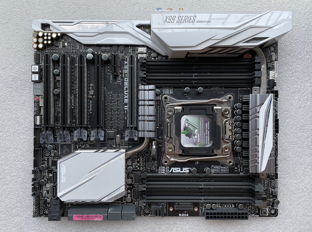 asus/华硕 x99-deluxe ii主板 4显卡 usb3.1 e5v4 台式机 电脑