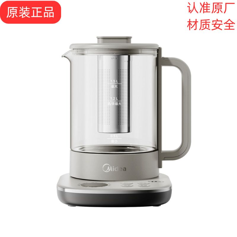美的原装配件养生壶盖子玻璃壶杯子不锈钢滤网MK-YS15P01-Ti图片