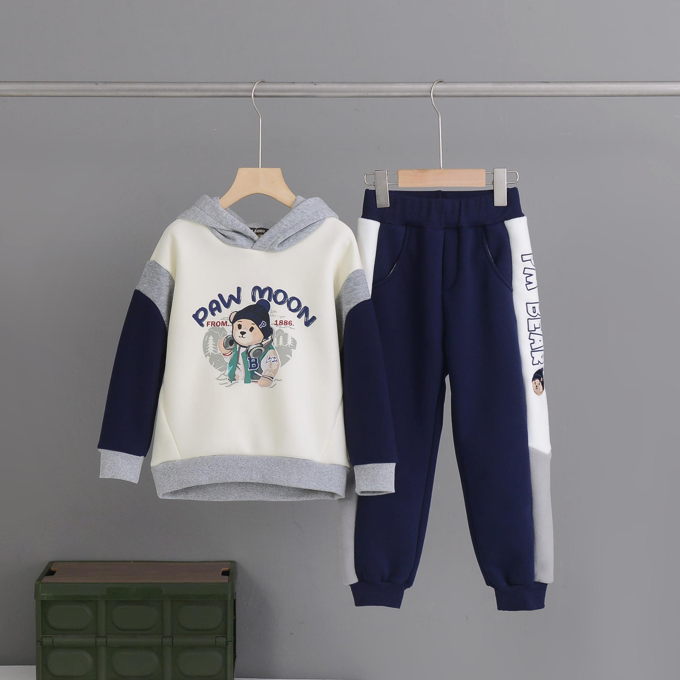 2025冬季新款小熊童装男童加绒