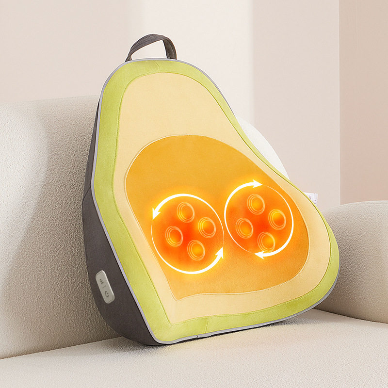 腰部按摩器办公室按摩仪背部颈椎肩颈揉捏热敷多功能车载坐垫靠垫