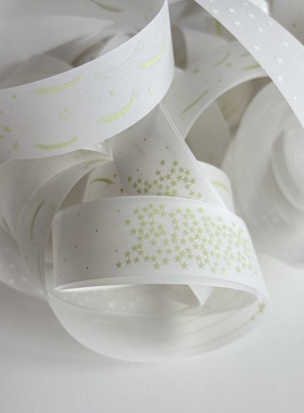 Nemosissy白雾星穹薄草星穹贴纸卷分装盐系打底装饰点缀胶带贴纸