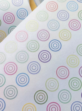 甜品镇渐变圈圈贴纸卷分装基础款deco装饰点缀手账胶带贴纸新品