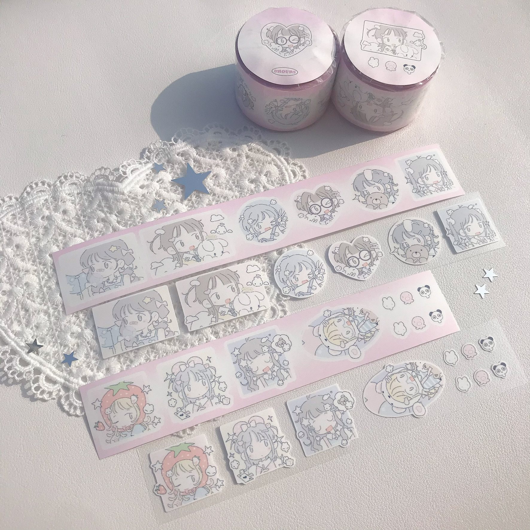 8hours不打烊来拍大头贴贴纸卷分装人物女孩装饰点缀胶带可爱贴纸,文具电教/文化用品/商务用品,和纸胶带,淘宝优惠券,粉丝福利购,淘宝优惠卷
