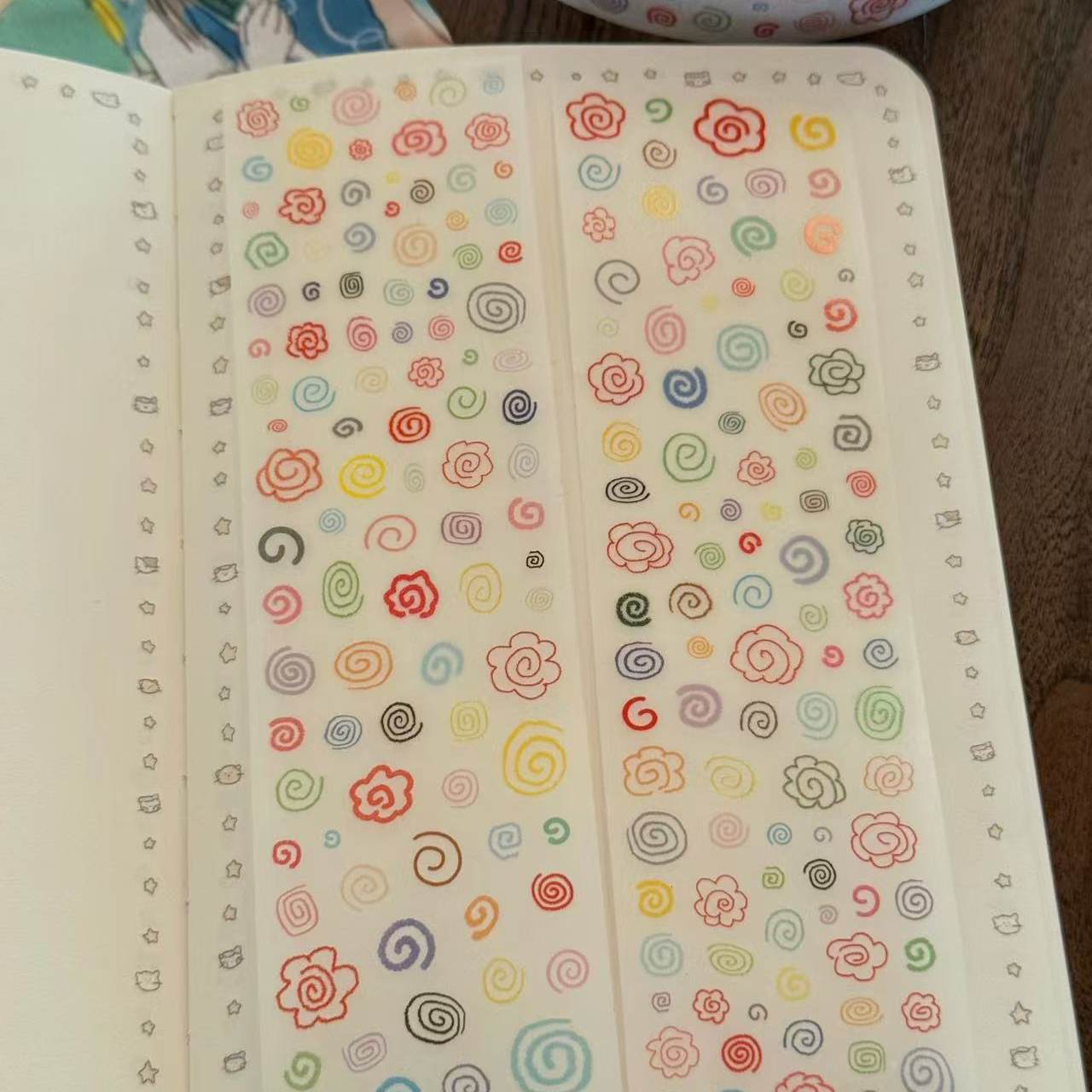 今日宜做手帐点缀晕晕贴纸卷分装基础款deco装饰点缀手账胶带贴纸
