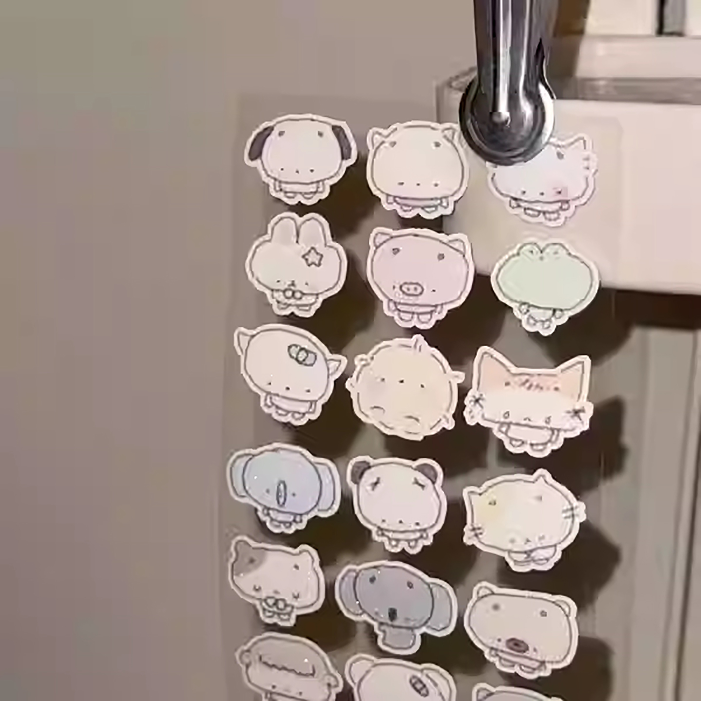 软组织点点小动物贴纸卷分装软萌小物点缀字母素材可爱贴纸新品