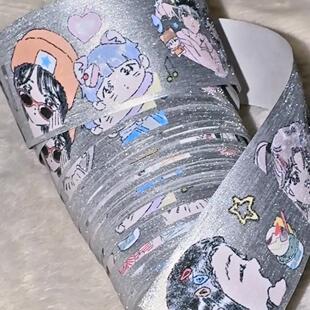 卡蒂比金库 追星日记 循环分装空空鼠合作原创胶带拉丝银新品