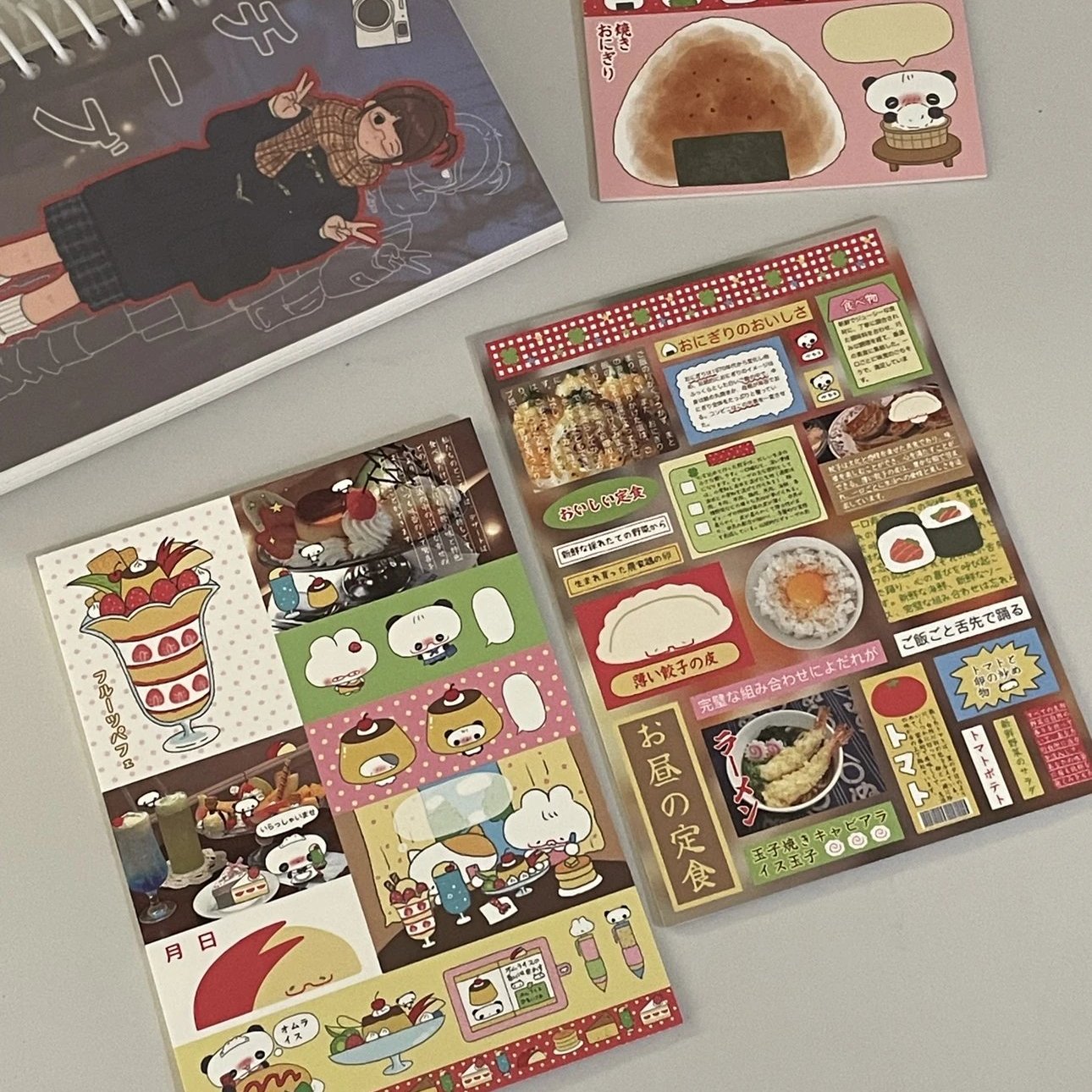 shining33今日定食契茶屋便签分装古早新品可爱素材拼贴可撕复古