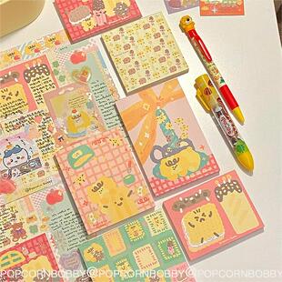 PopcornBobby炸糊狗原创快乐的小饼干便签分装可爱文具手帐新品