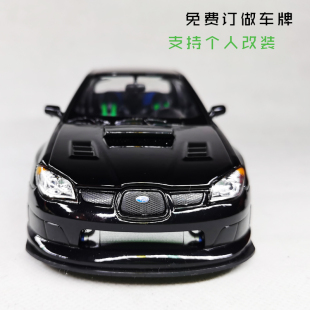 STI合金车模汽车摆件改装 斯巴鲁翼豹IMPREZA JDM速度与激情