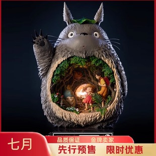 宫崎骏龙猫1988 美术馆系列01 可亮灯手办雕像 gk作伴ZUOBAN JULY