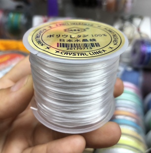 进口高品水晶弹力线扁丝1毫米弹性皮筋40米手链手串专用扁线