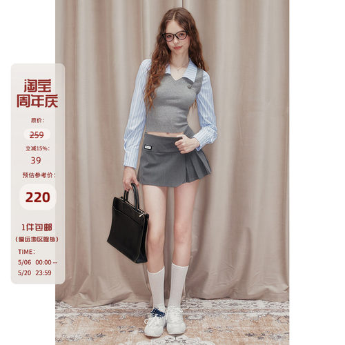 半身裙女百褶裙短裙辣妹