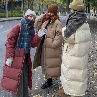 长款羽绒服女2024年新款超长过膝到脚踝韩版加厚大被子冬季外套潮